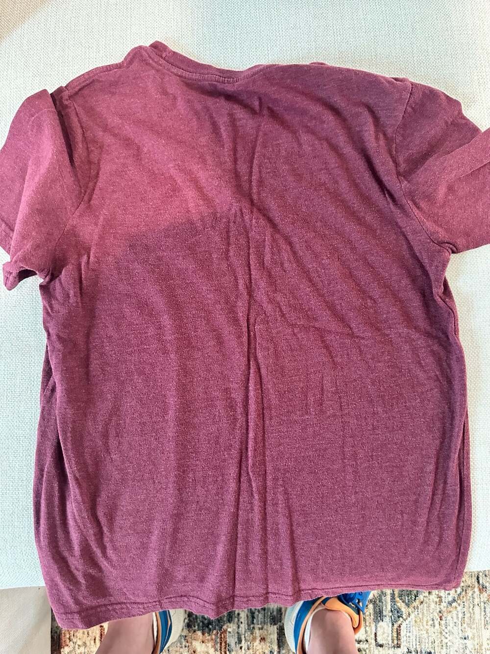 Wonder Nation Boys Short Sleeve Crew Neck T-Shirt Burgundy Heather Size Large 10